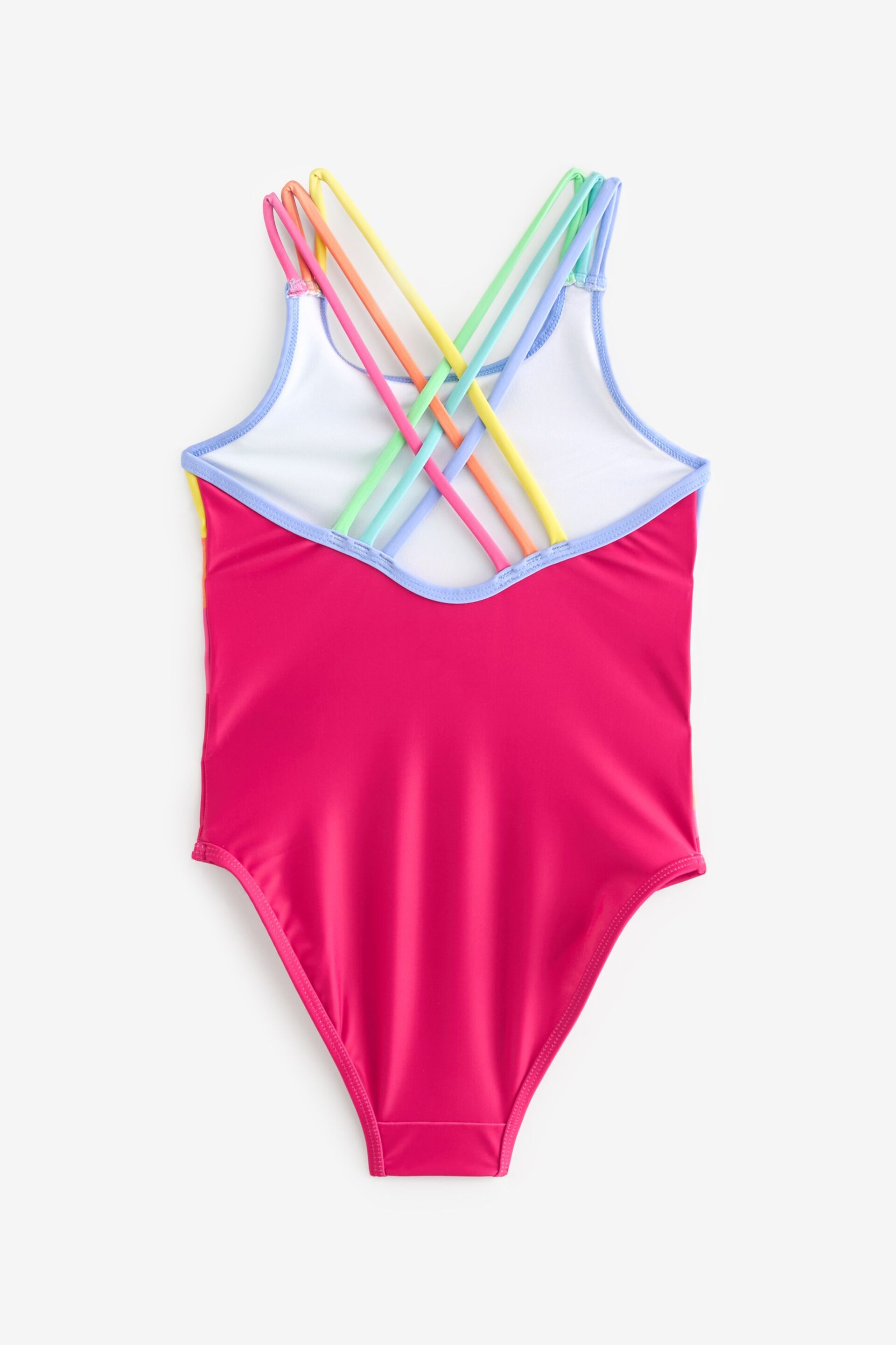 Little Bird by Jools Oliver Multi Pastel Rainbow Swimsuit - Image 2 of 4