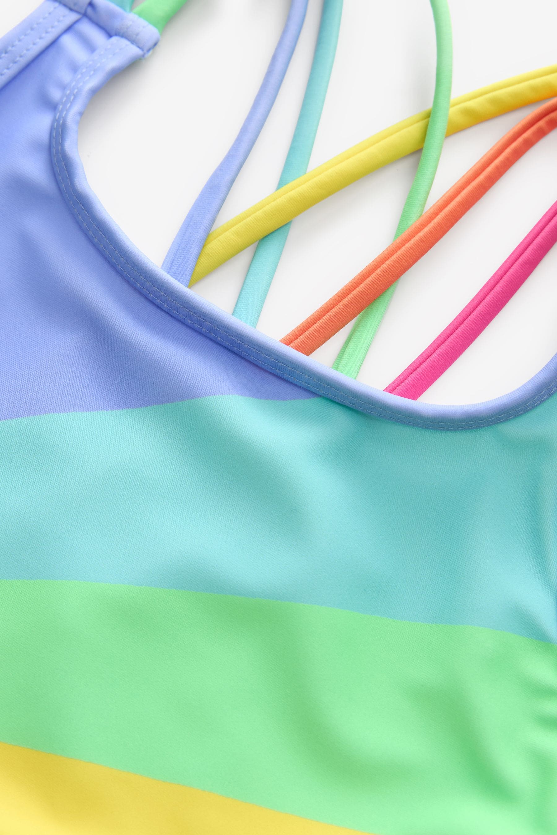 Buy Little Bird by Jools Oliver Multi Pastel Rainbow Swimsuit from Next Luxembourg