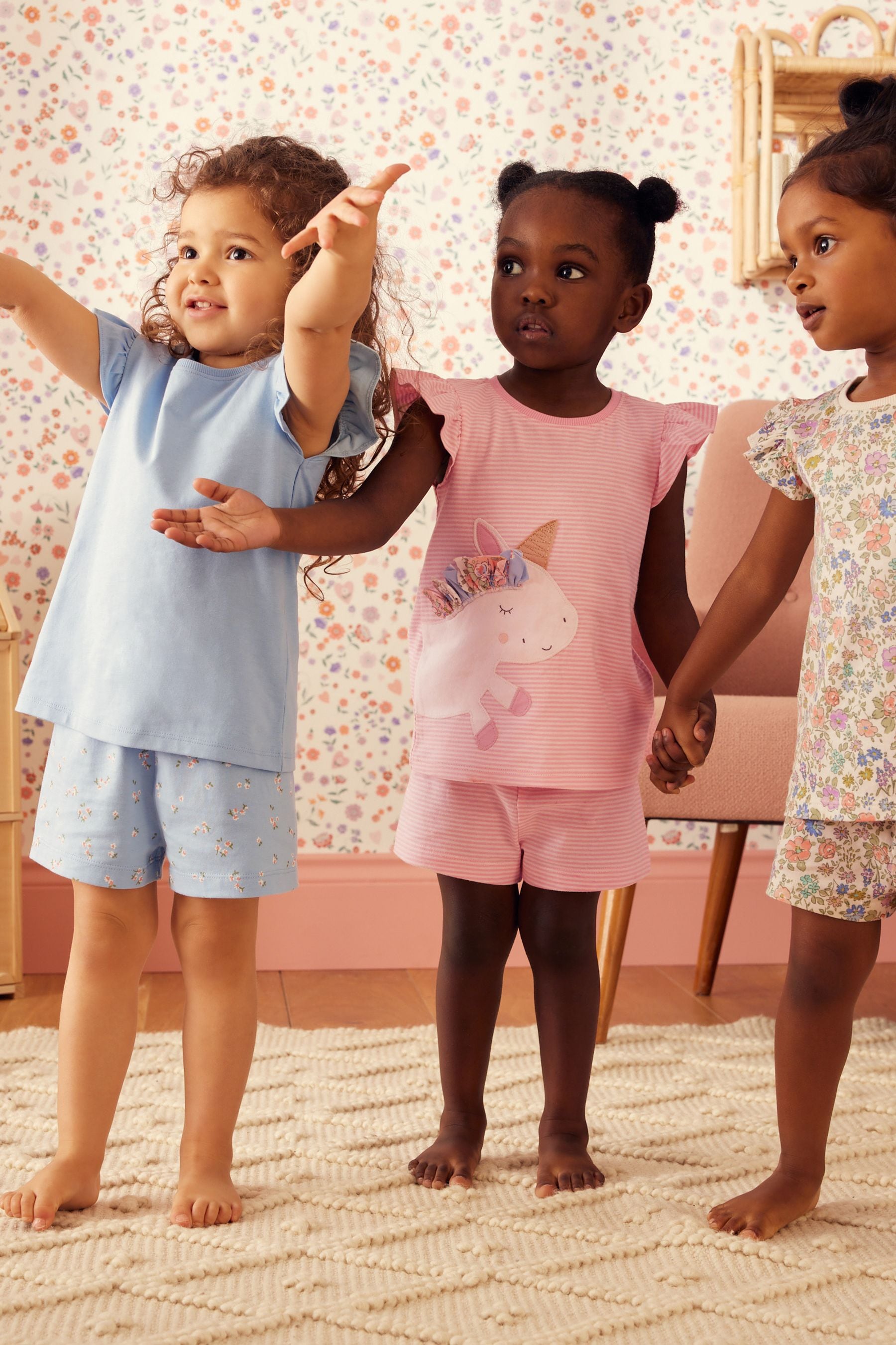 Buy Pink Blue Unicorn Short Pyjamas 3 Pack 9mths 10yrs from Next France