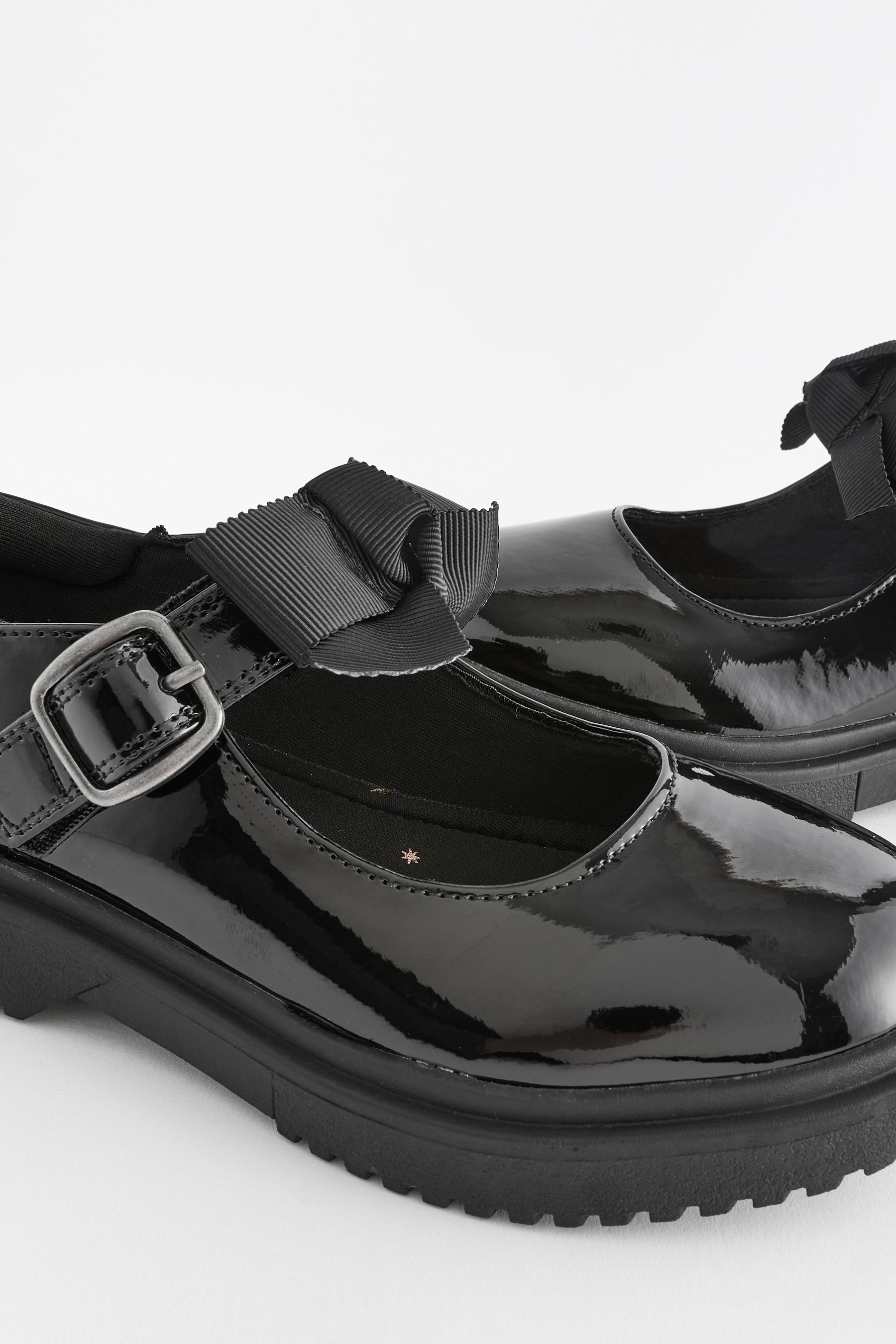 Buy Black Patent Wide Fit G Bow Chunky Mary Jane School Shoes from Next Canada