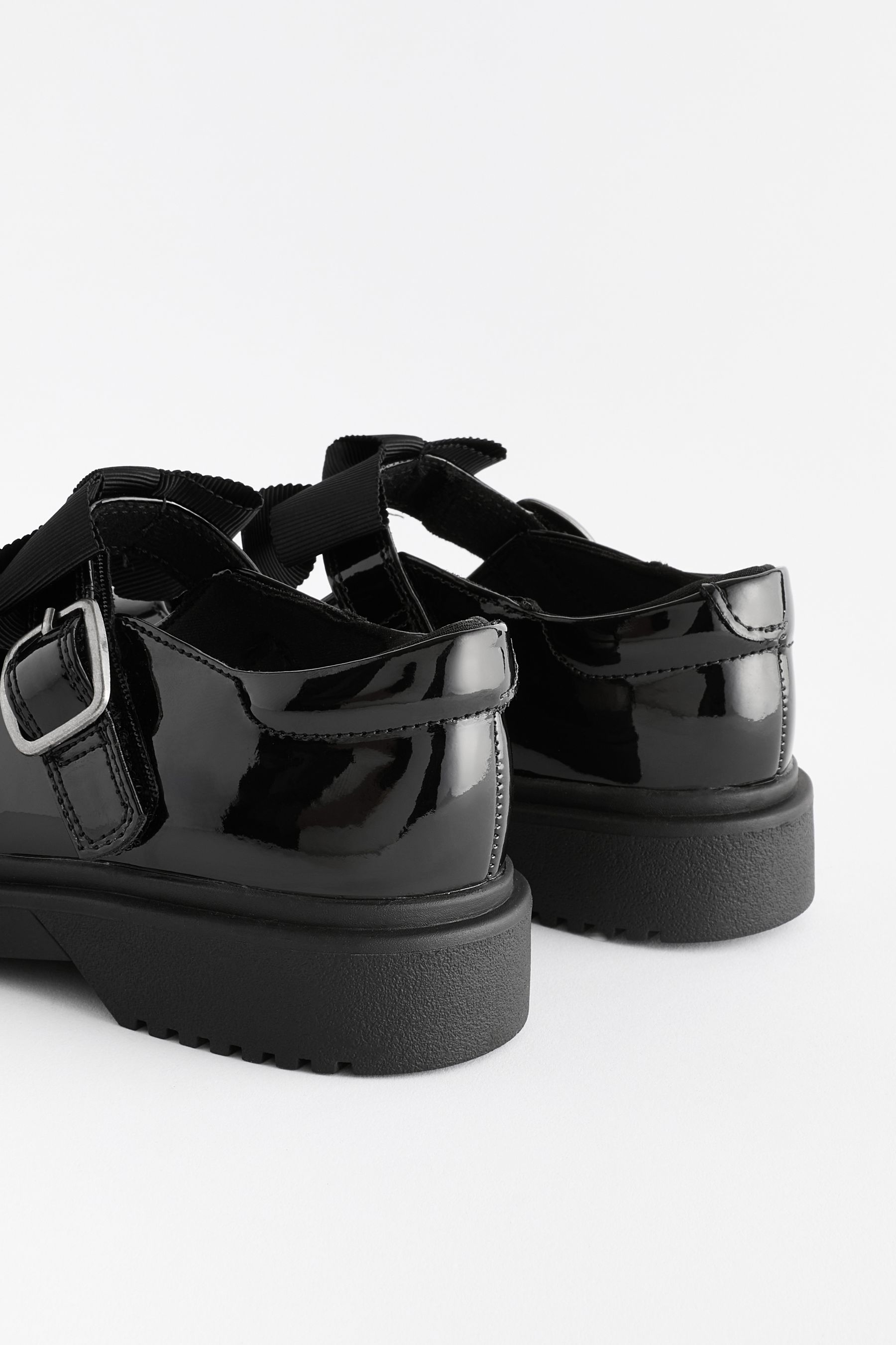 Buy Black Patent Wide Fit G Bow Chunky Mary Jane School Shoes from Next United Arab Emirates