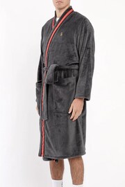 Luke 1977 Grey The Saint Dressing Gown Charcoal - Image 3 of 5