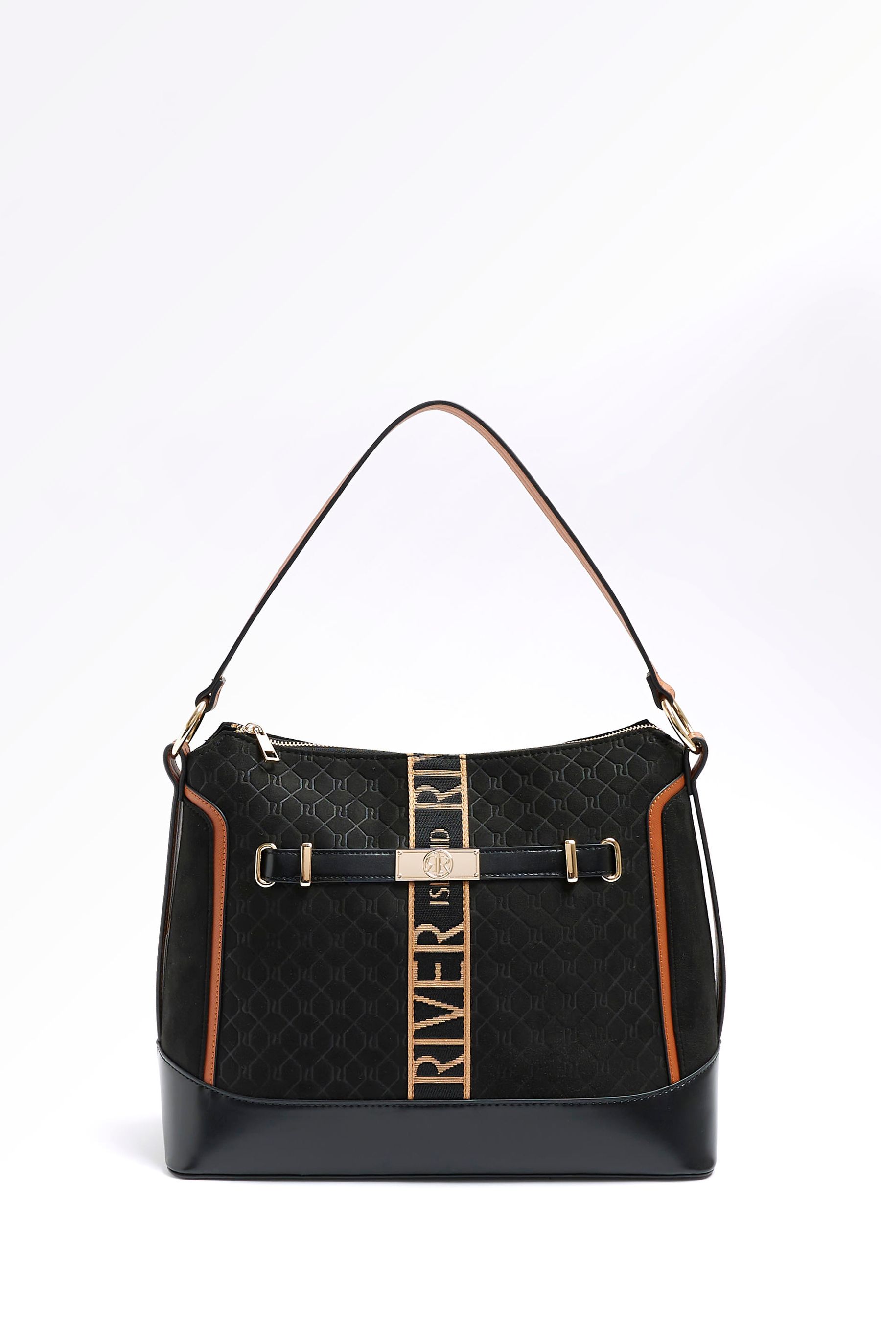 River island chain online side slouch bag