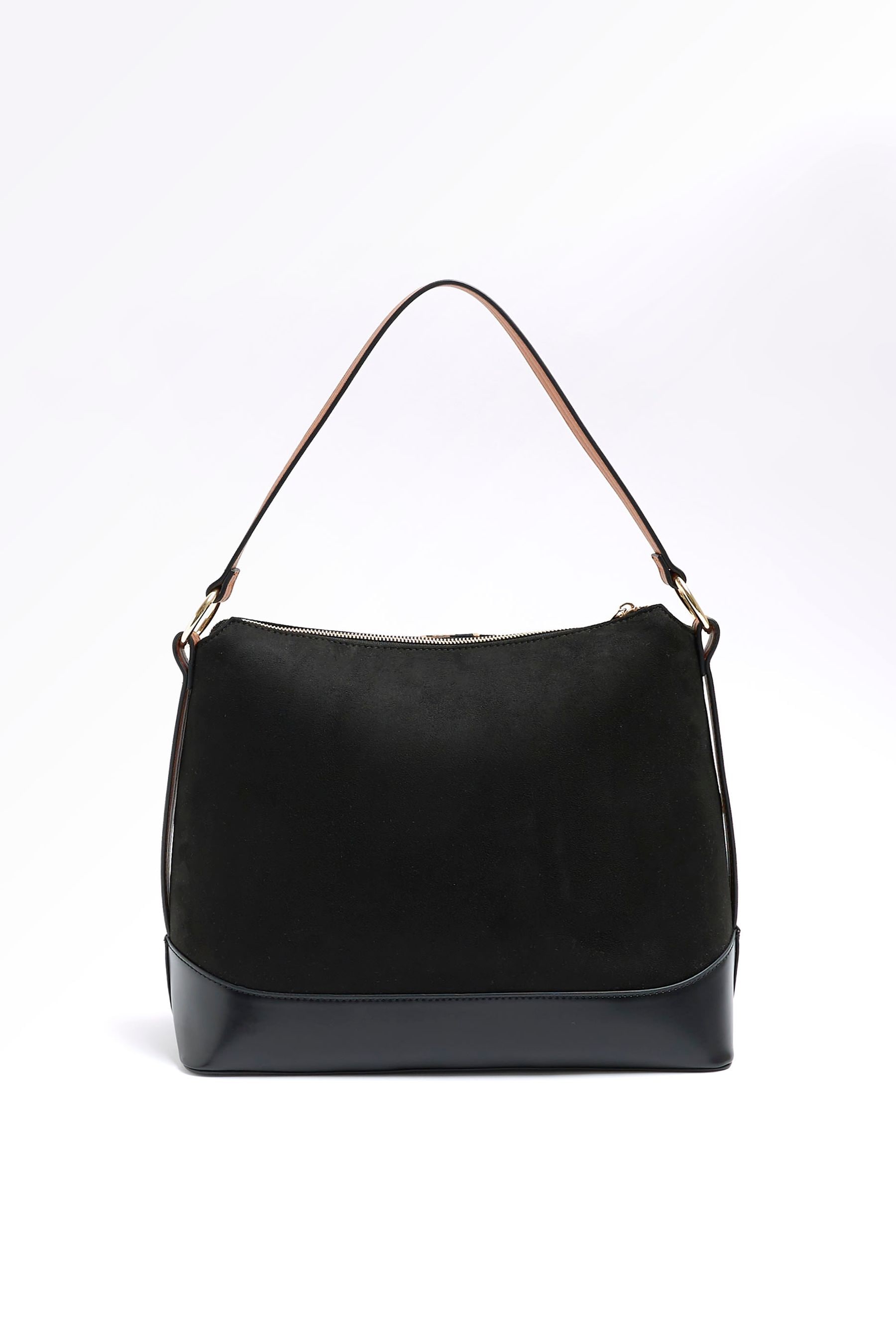 River island black hot sale lock front slouch bag