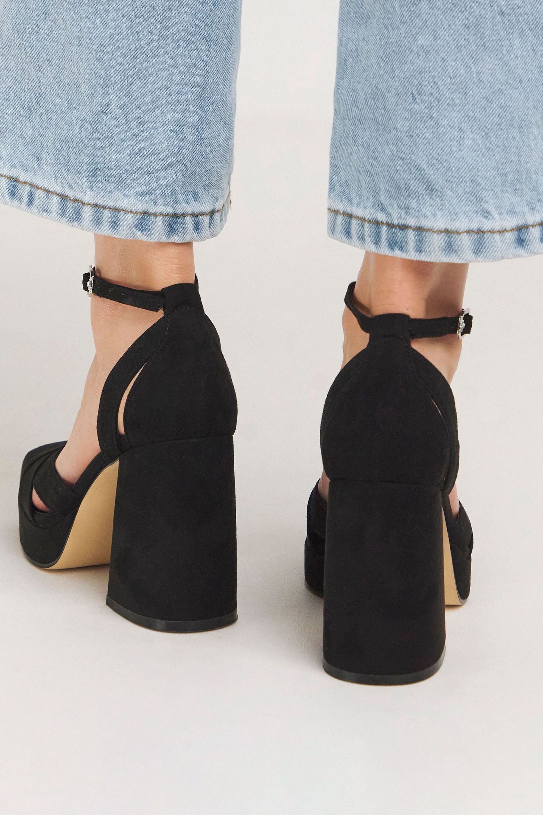 Buy Simply Be Black Standard Wide Fit Platform Heeled Shoes from Next Canada