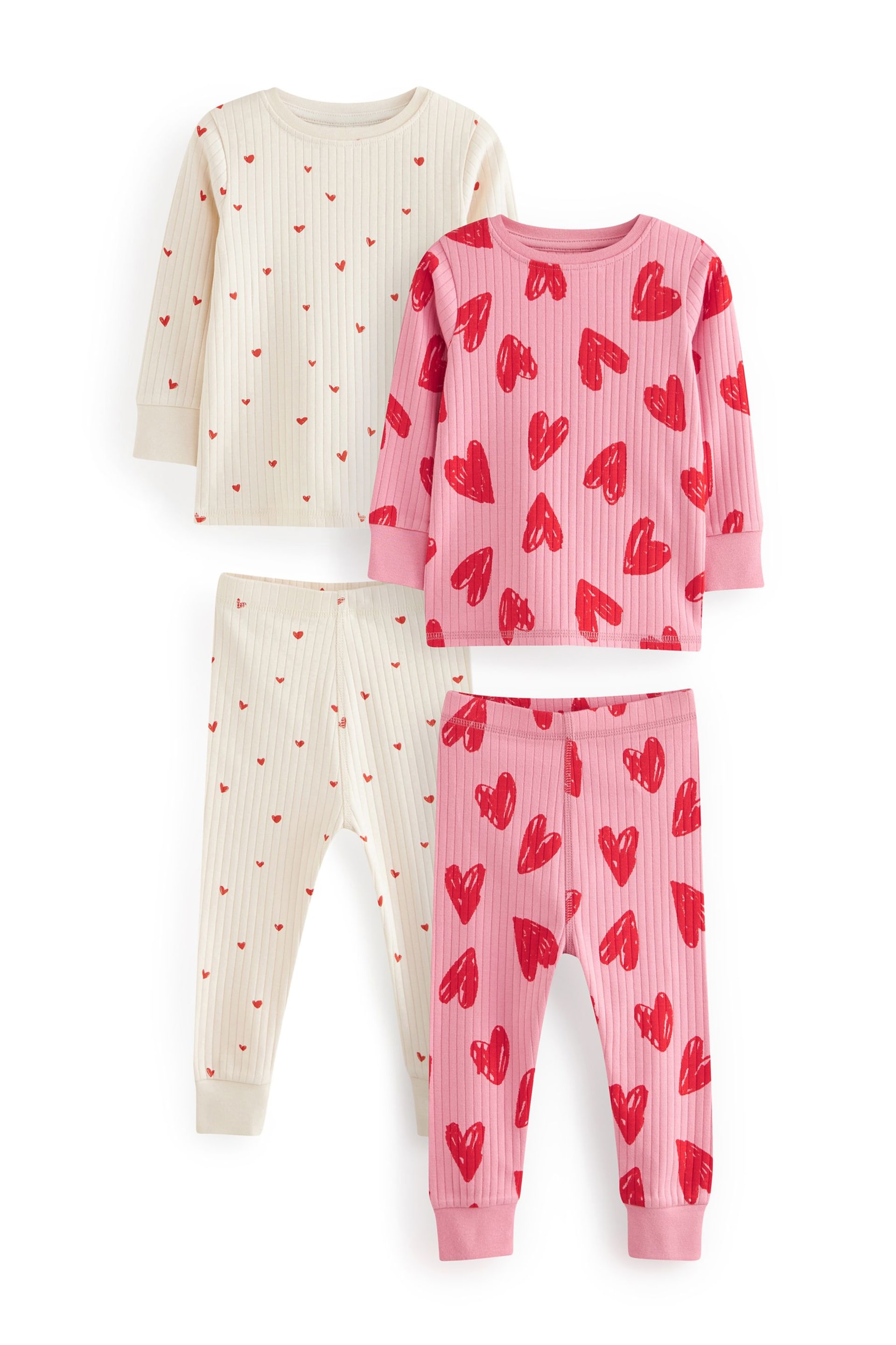 Pink/Cream Pyjamas 2 Pack (9mths-12yrs) - Image 3 of 6