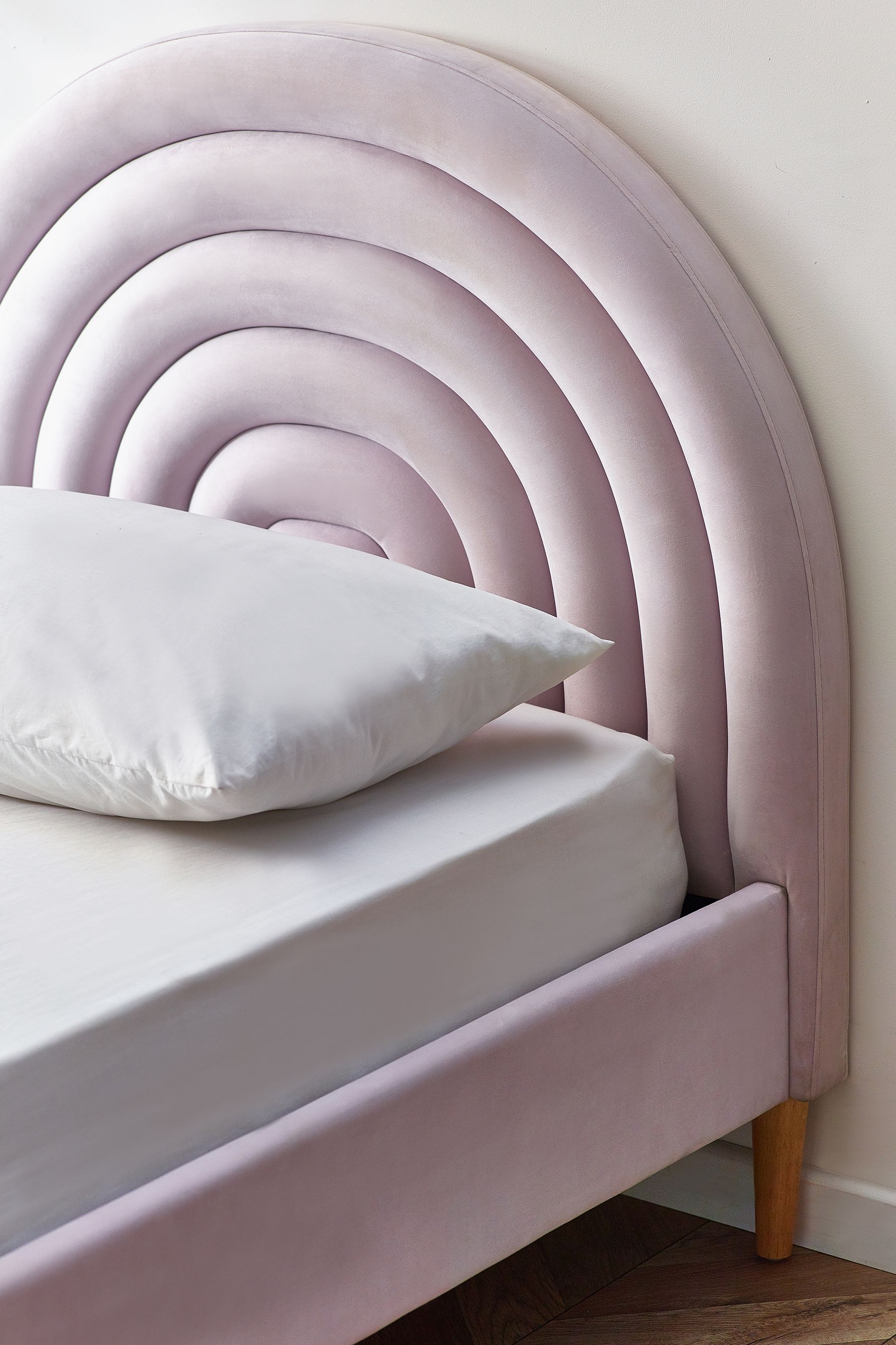 Purple headboard hotsell double bed
