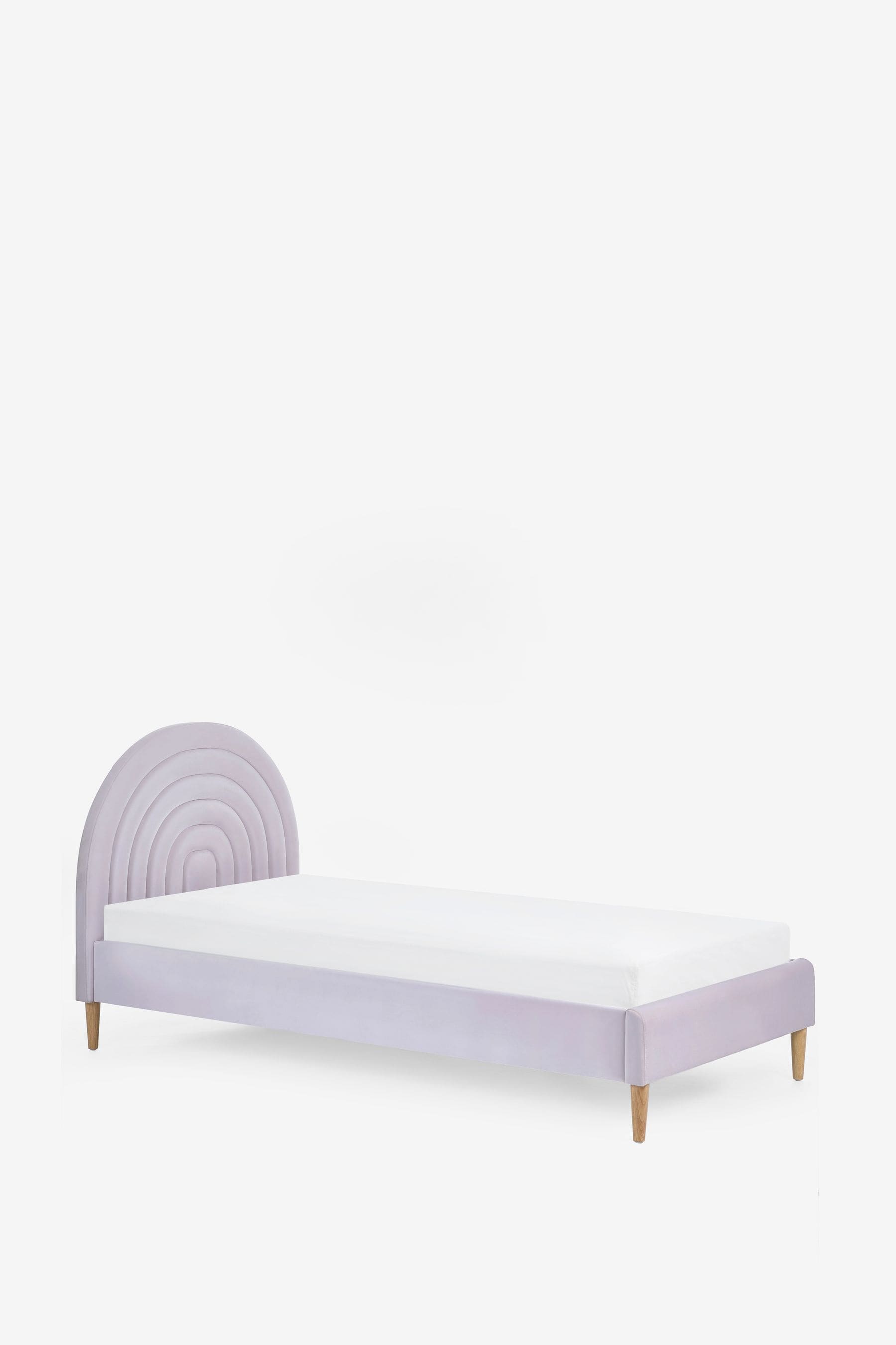 Purple upholstered deals bed frame