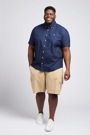 U.S. Polo Assn Blue 100% Cotton Oxford Short Sleeve Shirt - Image 3 of 6