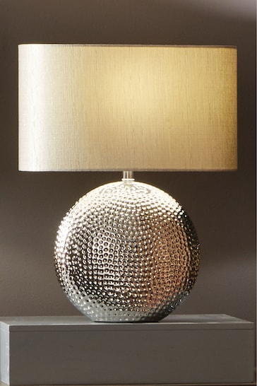 Pacific Silver Mabel Textured Ceramic Table Lamp