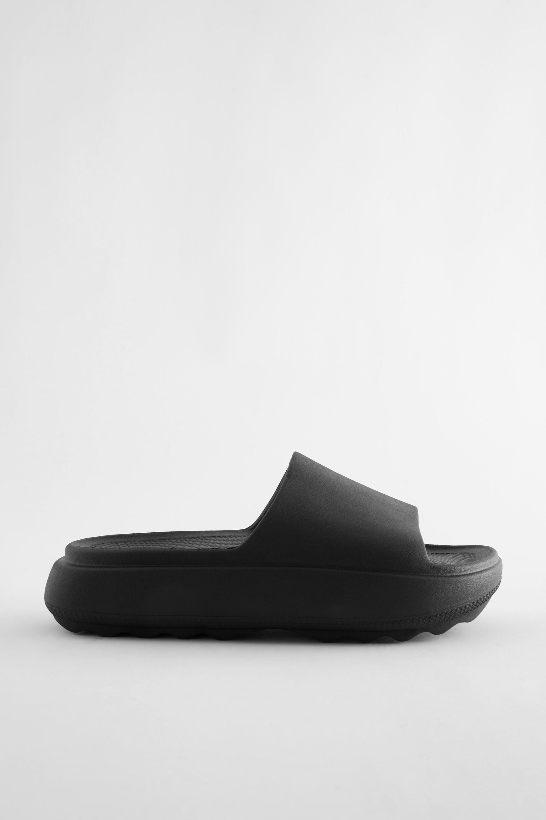 Black chunky slides top