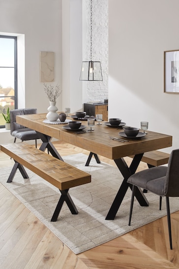 Natural Arizona Extending 6 to 8 Seater Extending Pine 6 To 8 Seat Extending Dining Table