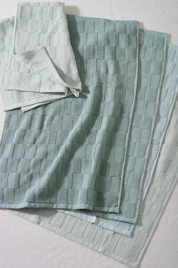 Set of 5 Sage Green Terry Tea Towels