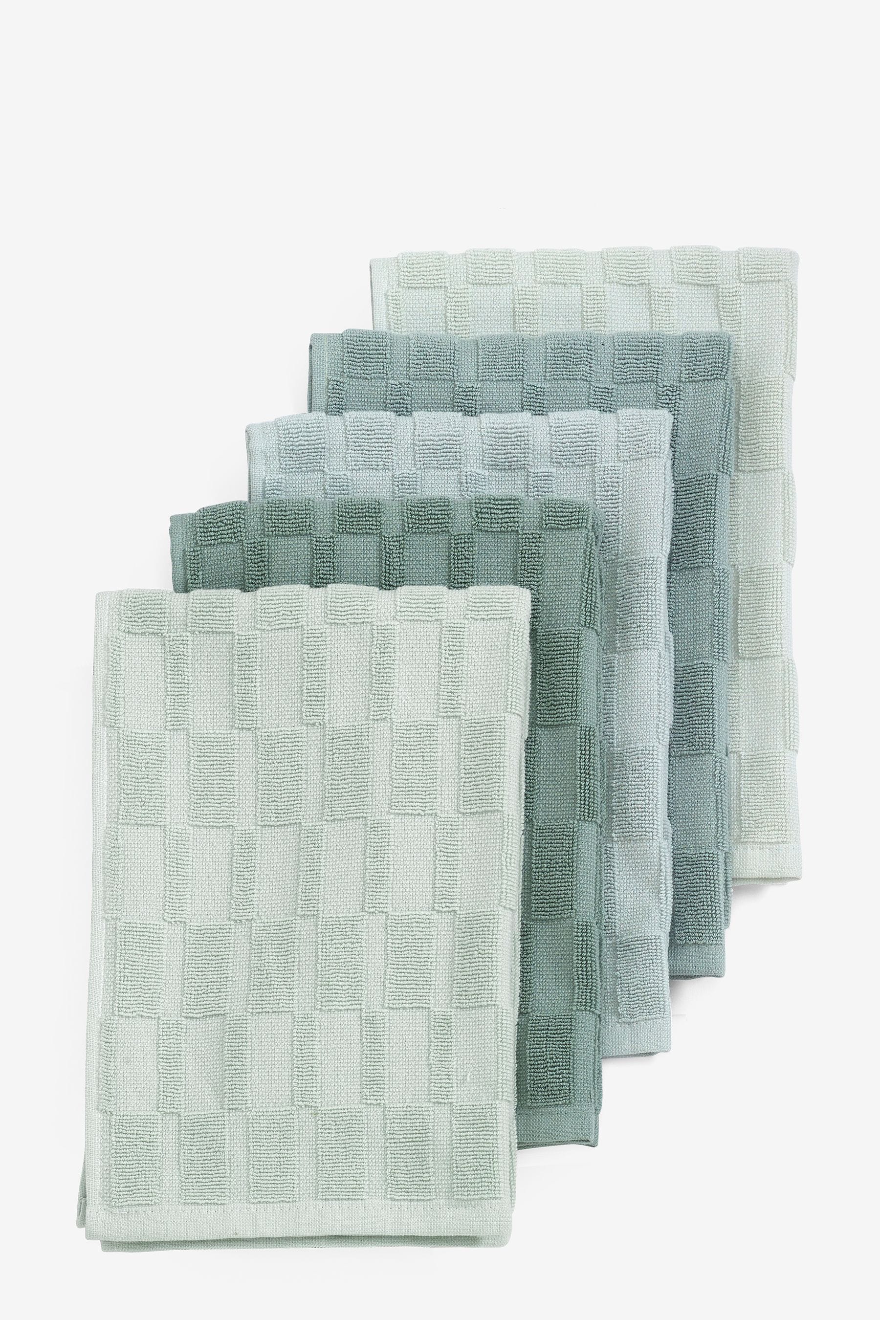 Terry towelling tea towels set of 5 sales