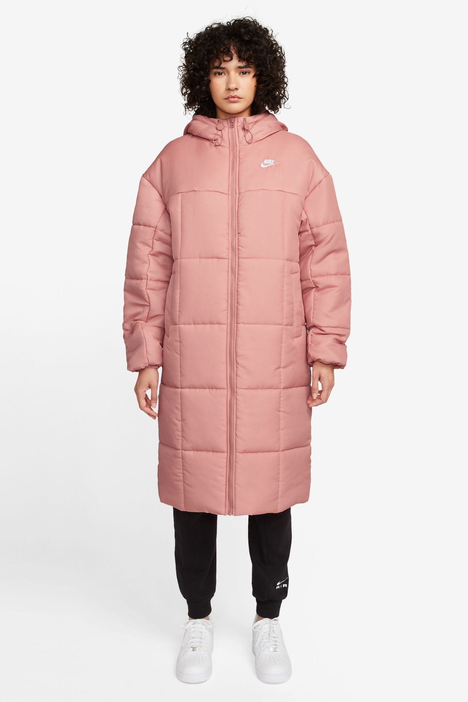 Long pink nike jacket store