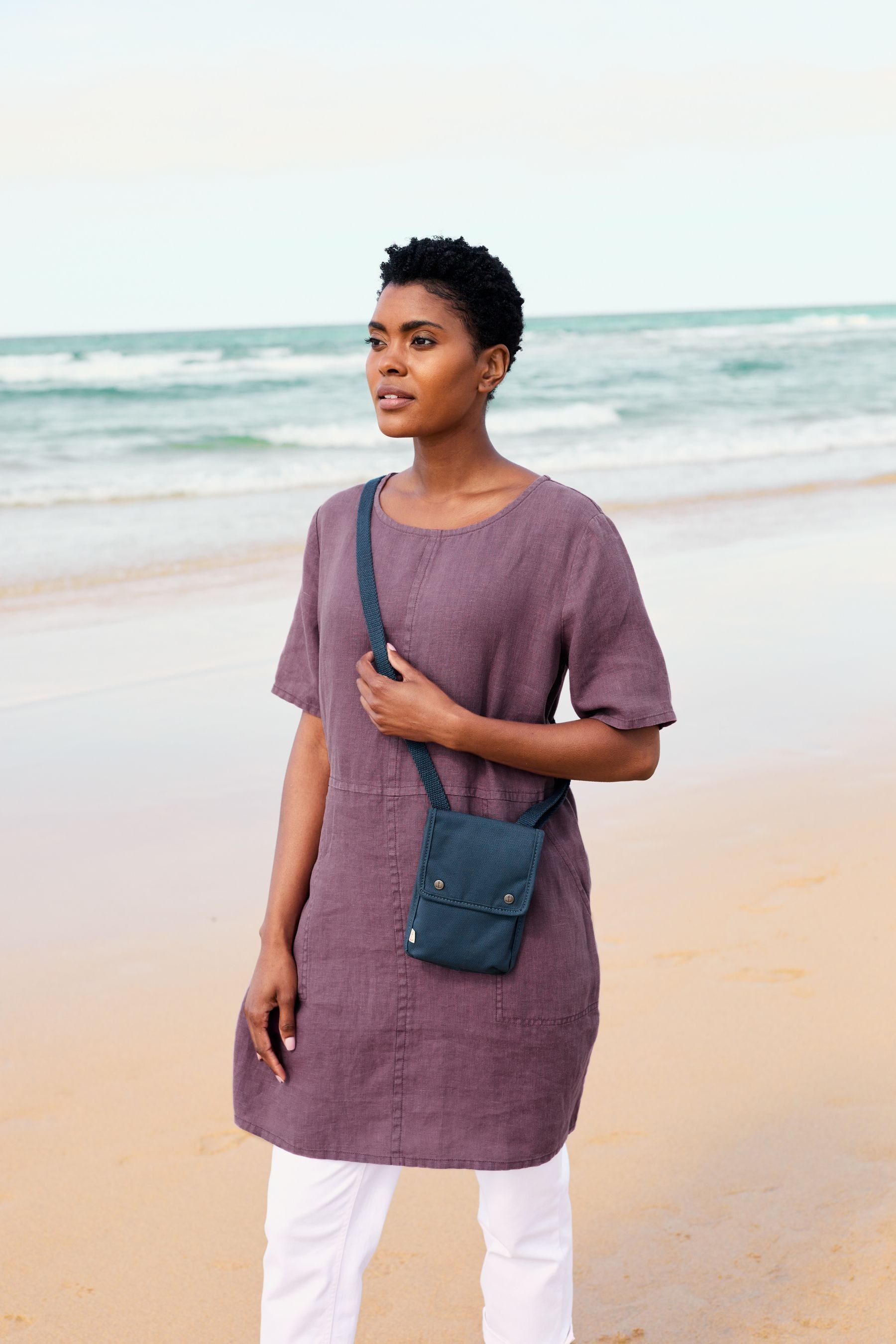 Buy Seasalt Cornwall Purple Soft Shading Linen Tunic from Next Luxembourg