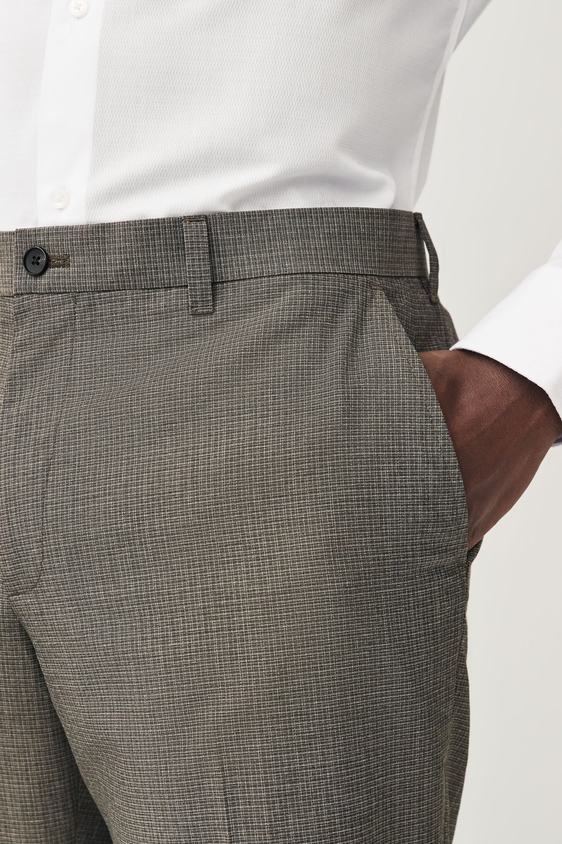 Neutral Textured Smart Trousers - Image 4 of 8