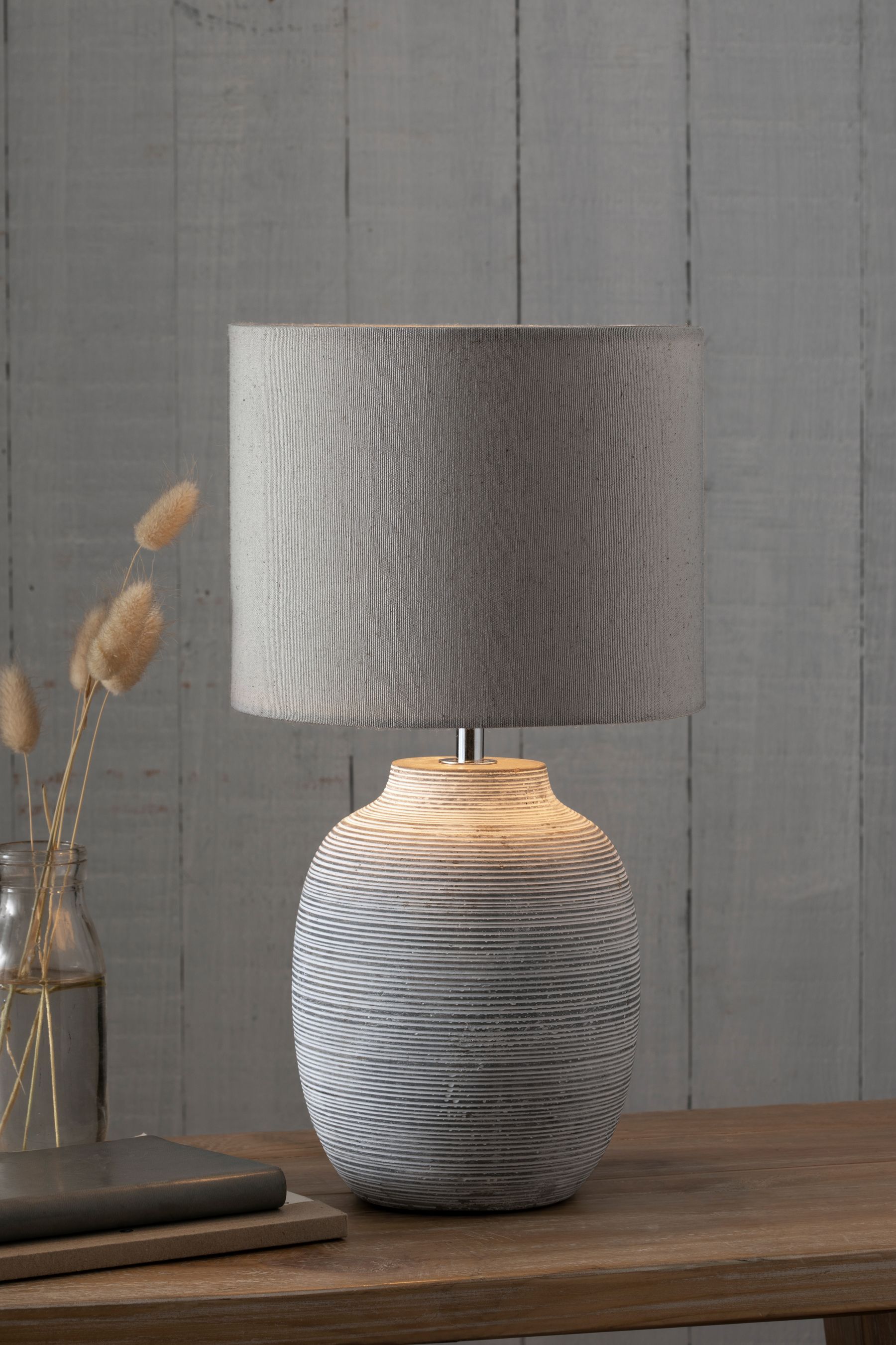 Buy Grey Fairford Small Table Lamp from the FitminShops online shop