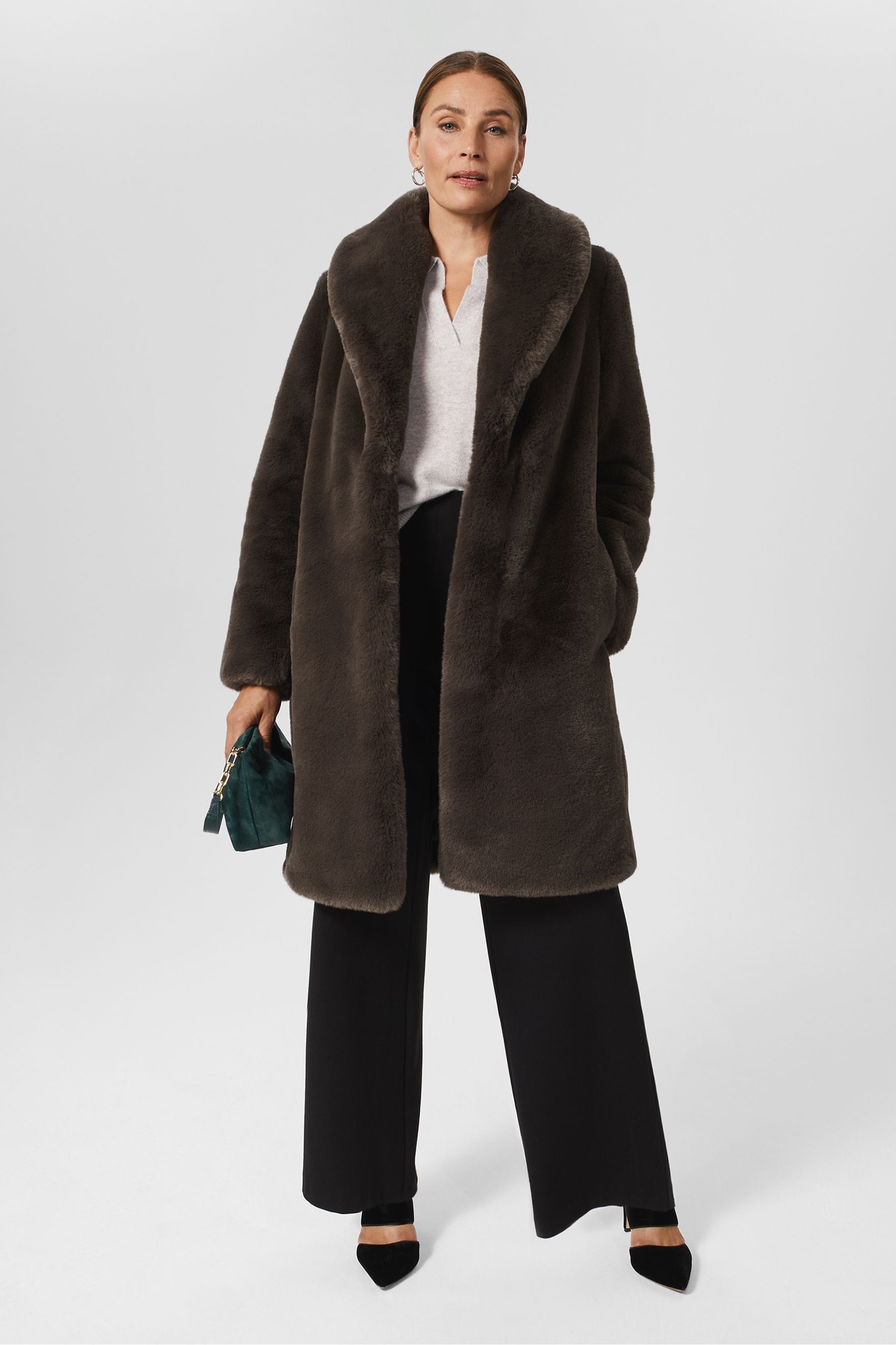 Hobbs fur coat top
