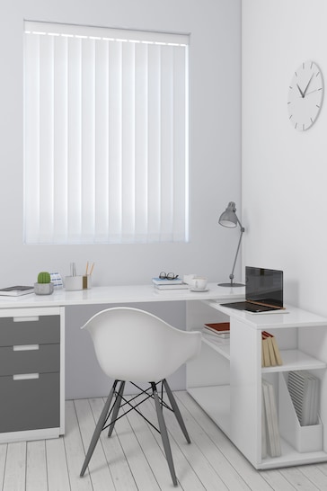 White Canvas Made To Measure Vertical Blind