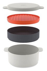 Joseph Joseph Set of 4 Cream M-Cuisine Stack Microwave Cooking Set - Image 3 of 4