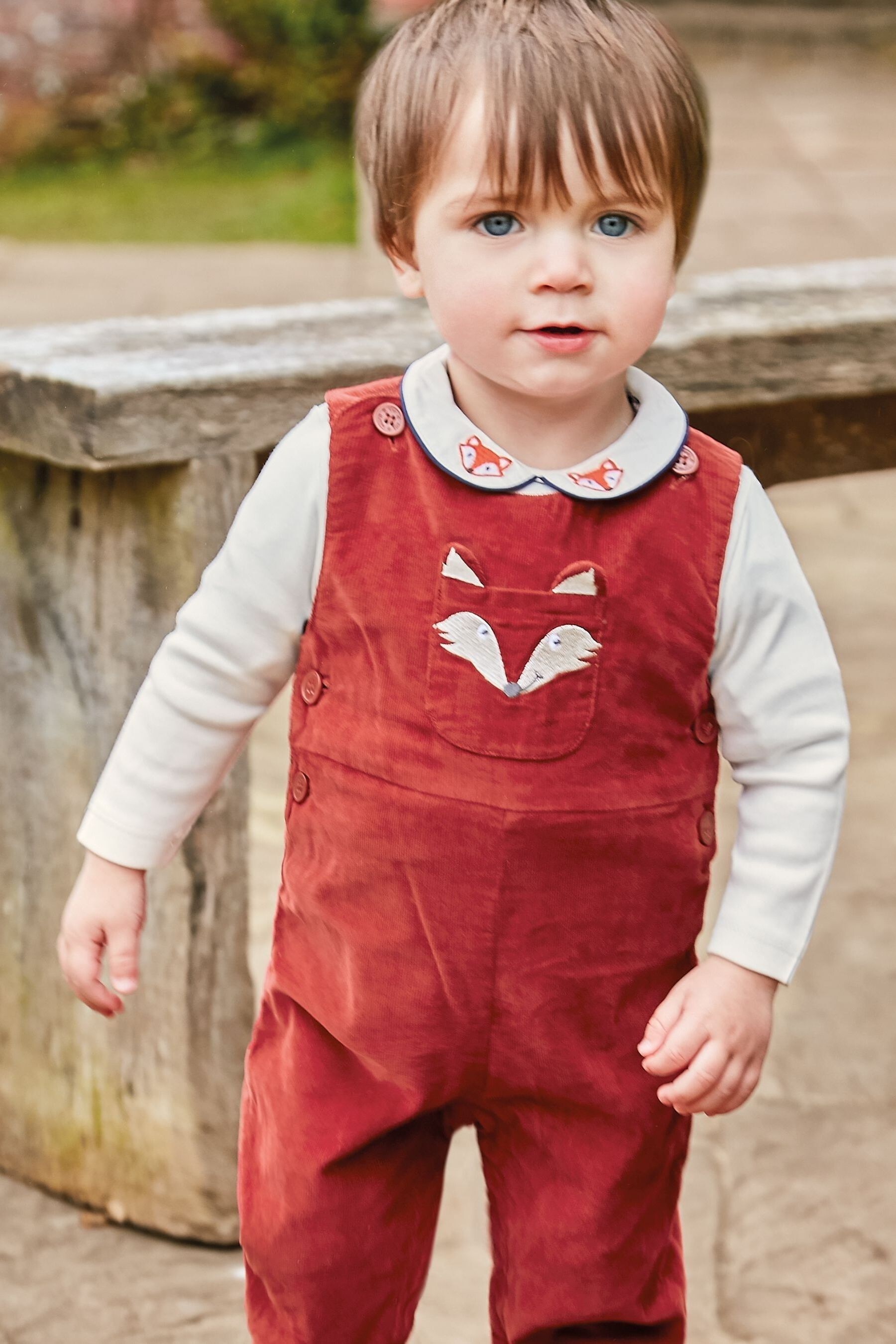 JoJo Maman B b Fox Baby Cord Dungarees