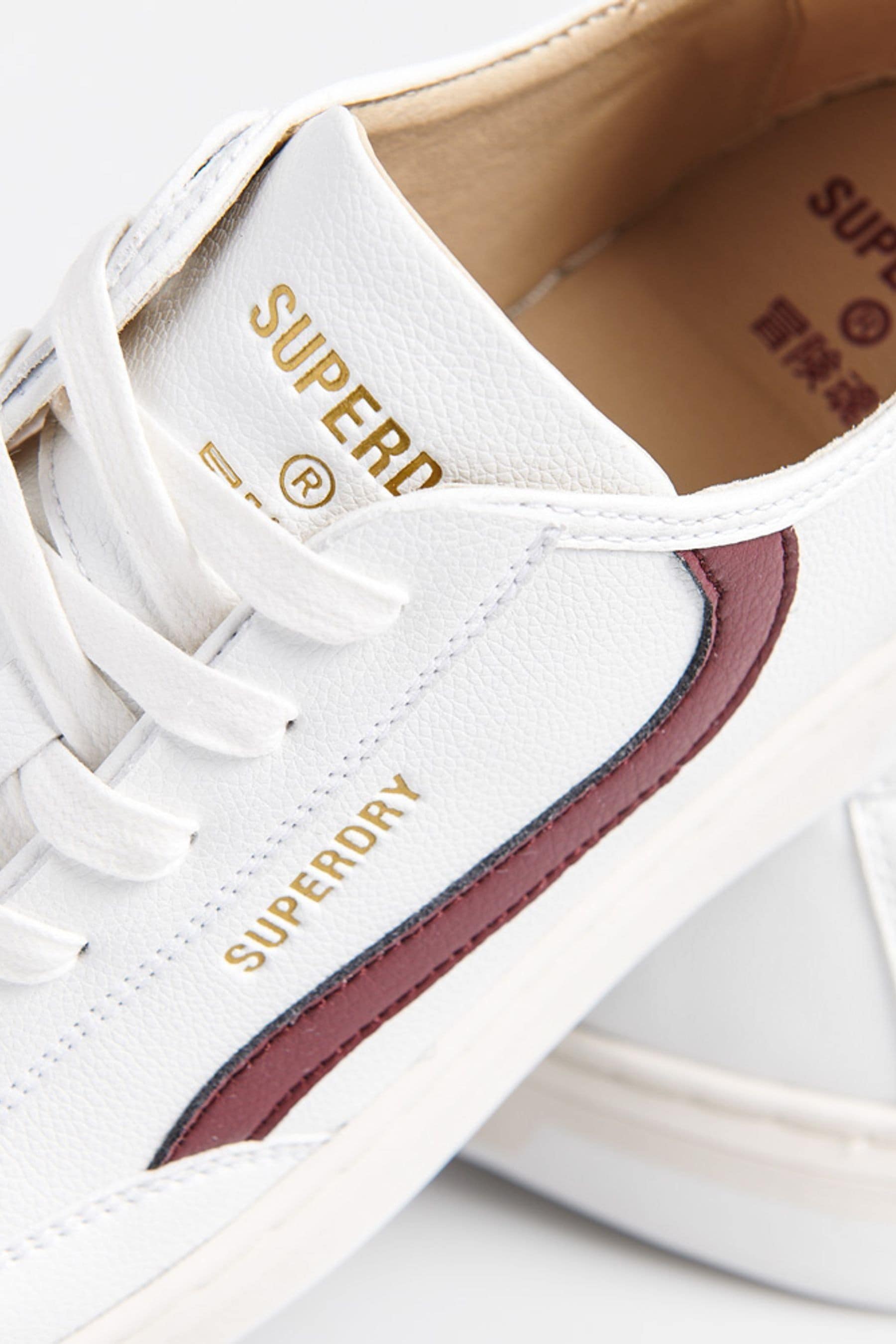 Buy Superdry White Vegan Basket Lux Low Trainers from Next Ireland