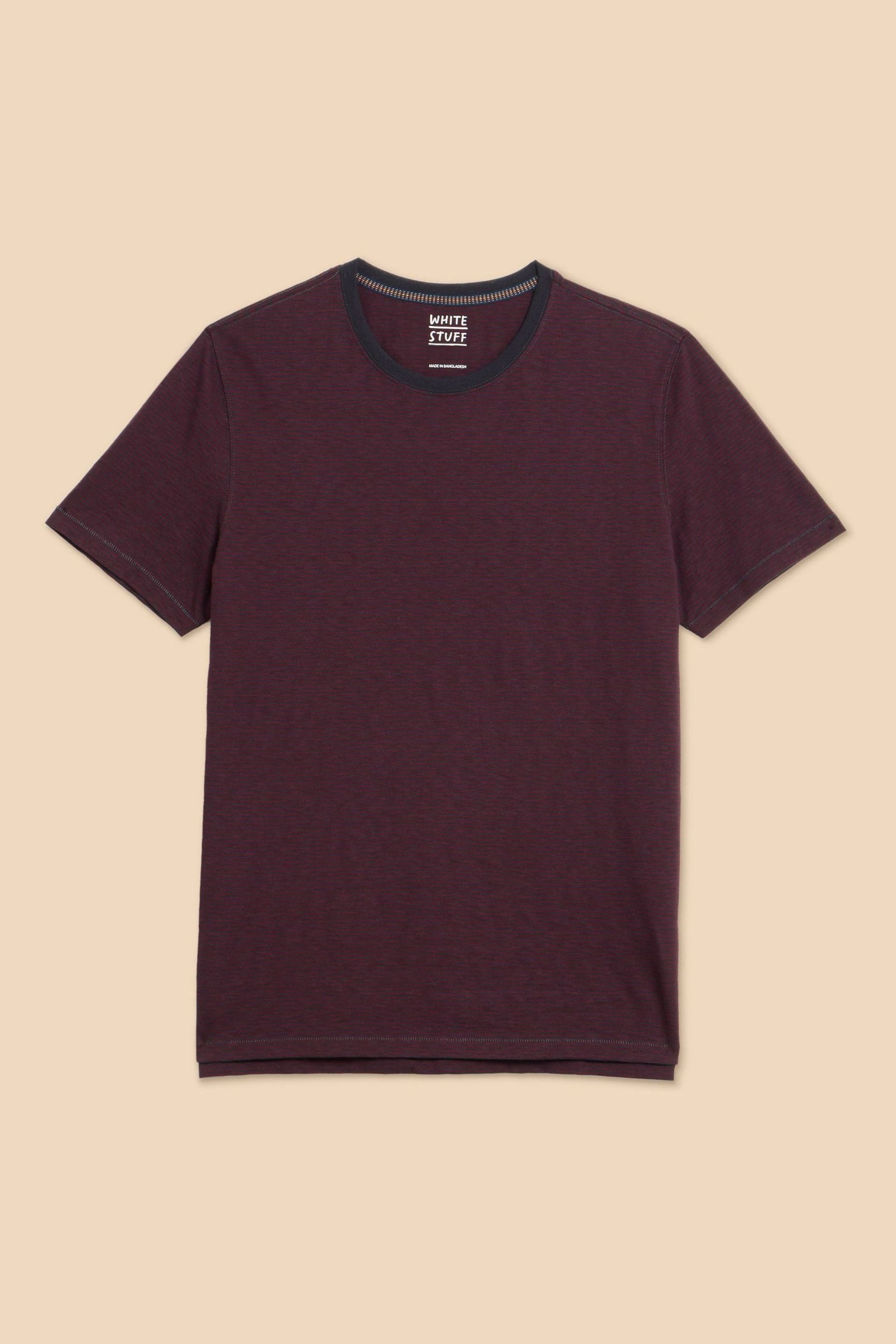 White Stuff Purple Abersoch Stripe Short Sleeve T-Shirt - Image 5 of 7