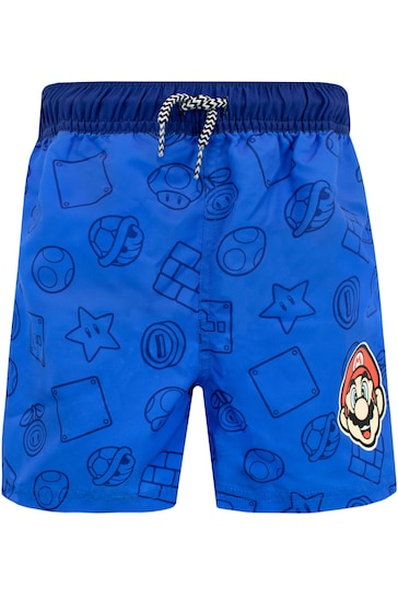 Character Blue Super Mario Swim Shorts