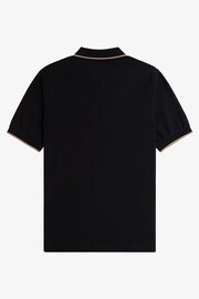 Fred Perry Crepe Pique Zip Neck Polo Shirt - Image 6 of 6