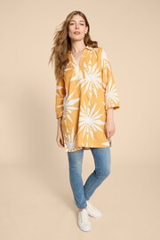 White Stuff Yellow Blaire Linen Tunic - Image 3 of 7