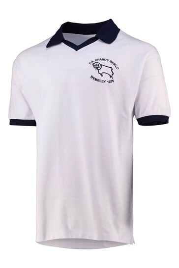 Fanatics Derby County 1975 Charity Shield White Shirt