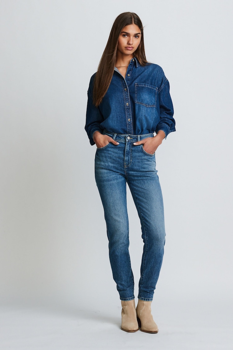 Dark Blue Mom Comfort Stretch Jeans - Image 1 of 6