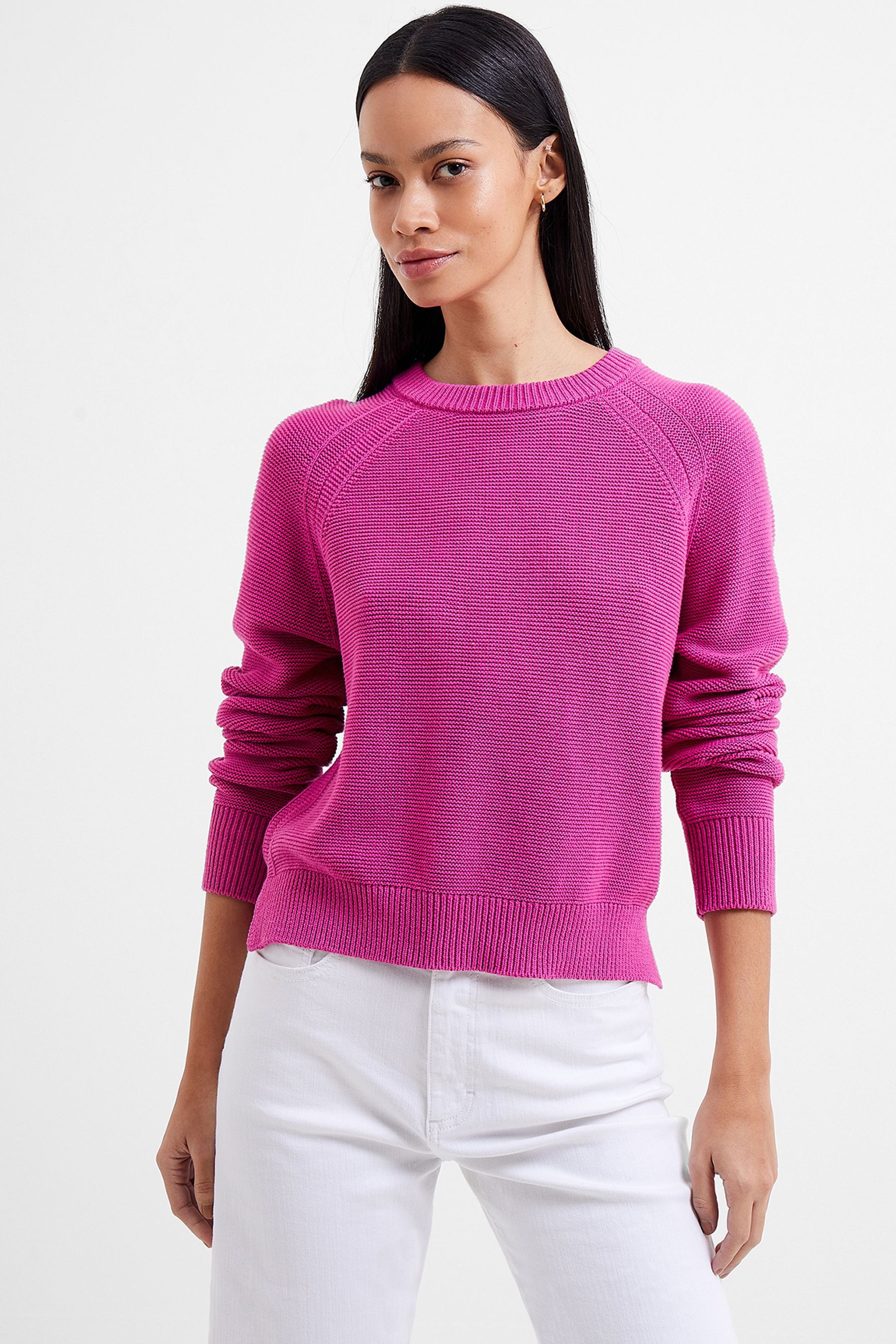 Buy French Connection Pink Lily Mozart Long Sleeve Crew Jumper from Next Luxembourg