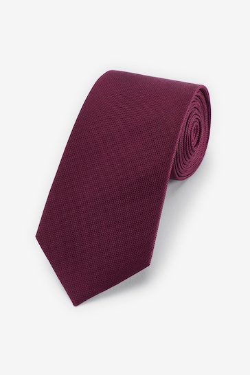 Burgundy Red Silk Tie