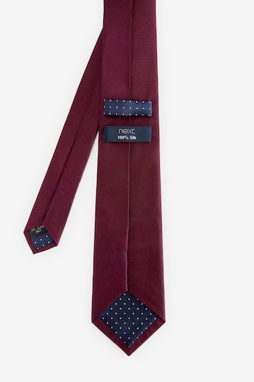 Burgundy Red Silk Tie