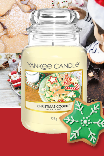 Buy Yankee Candle Yellow Classic Large Jar Christmas Cookie Scented Candle  from the Next UK online shop