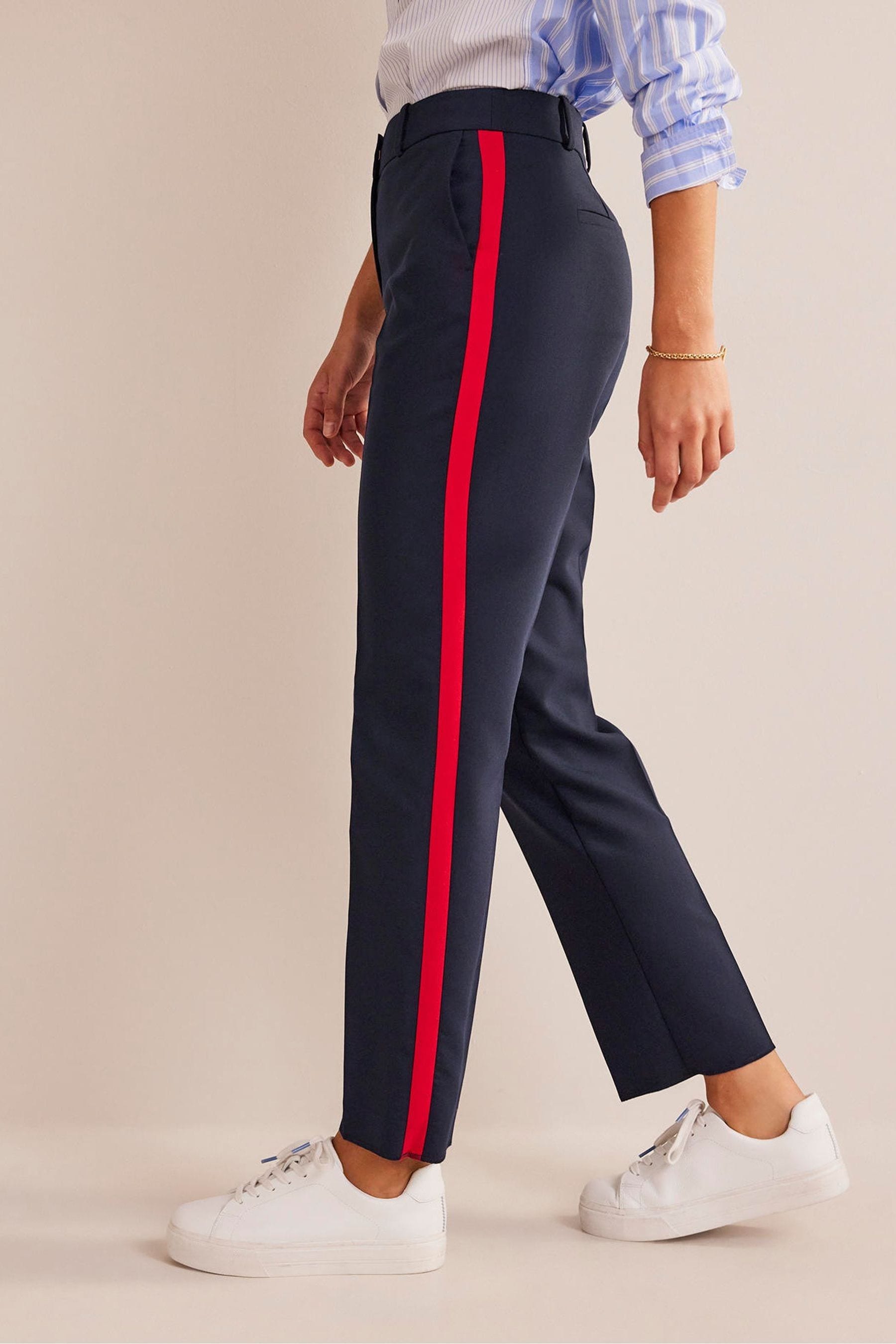 Buy Boden Blue Kew Side Stripe Trousers from the Next UK online shop