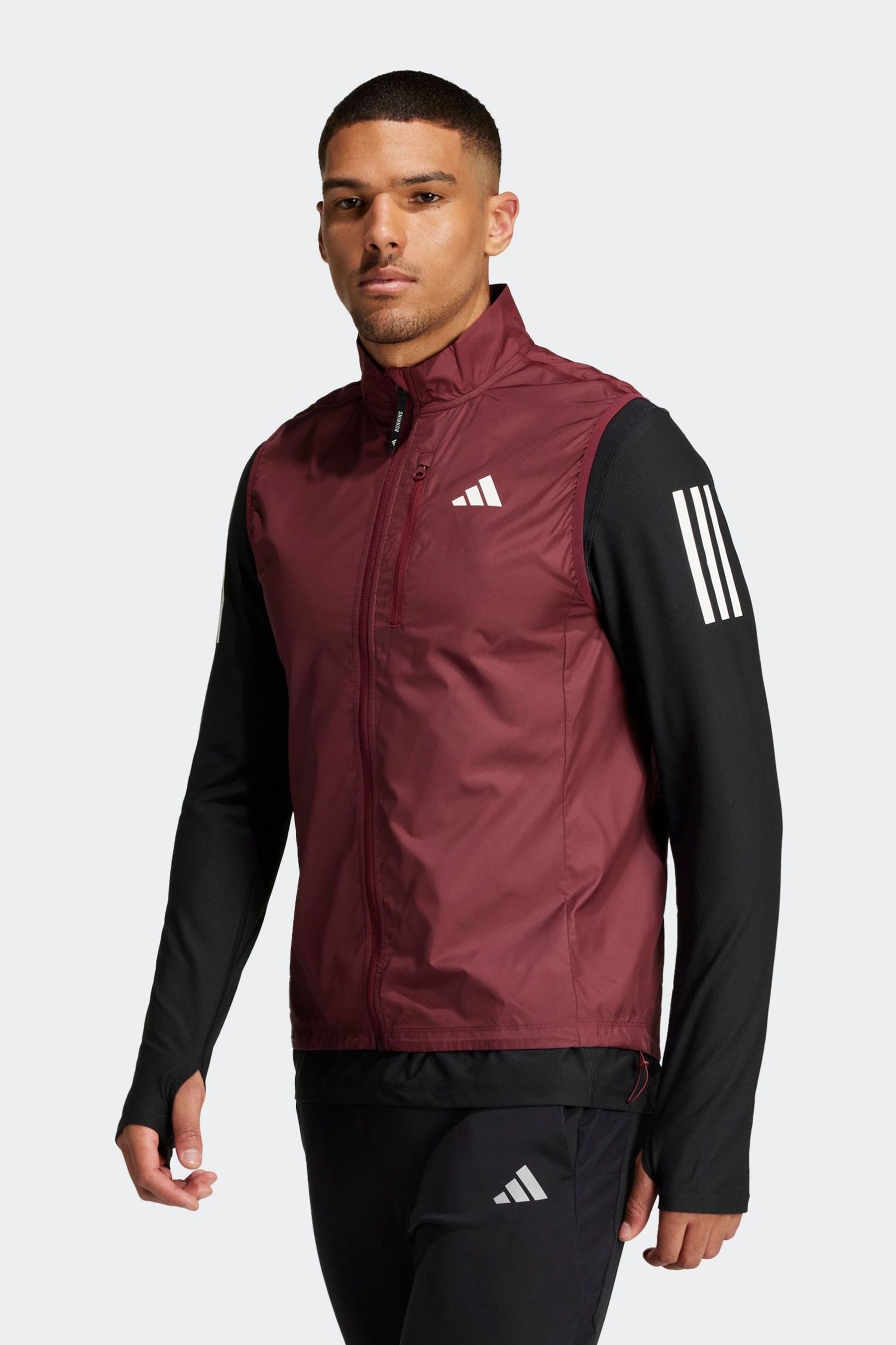 Buy adidas Red Own the Run Gilet from Next Luxembourg