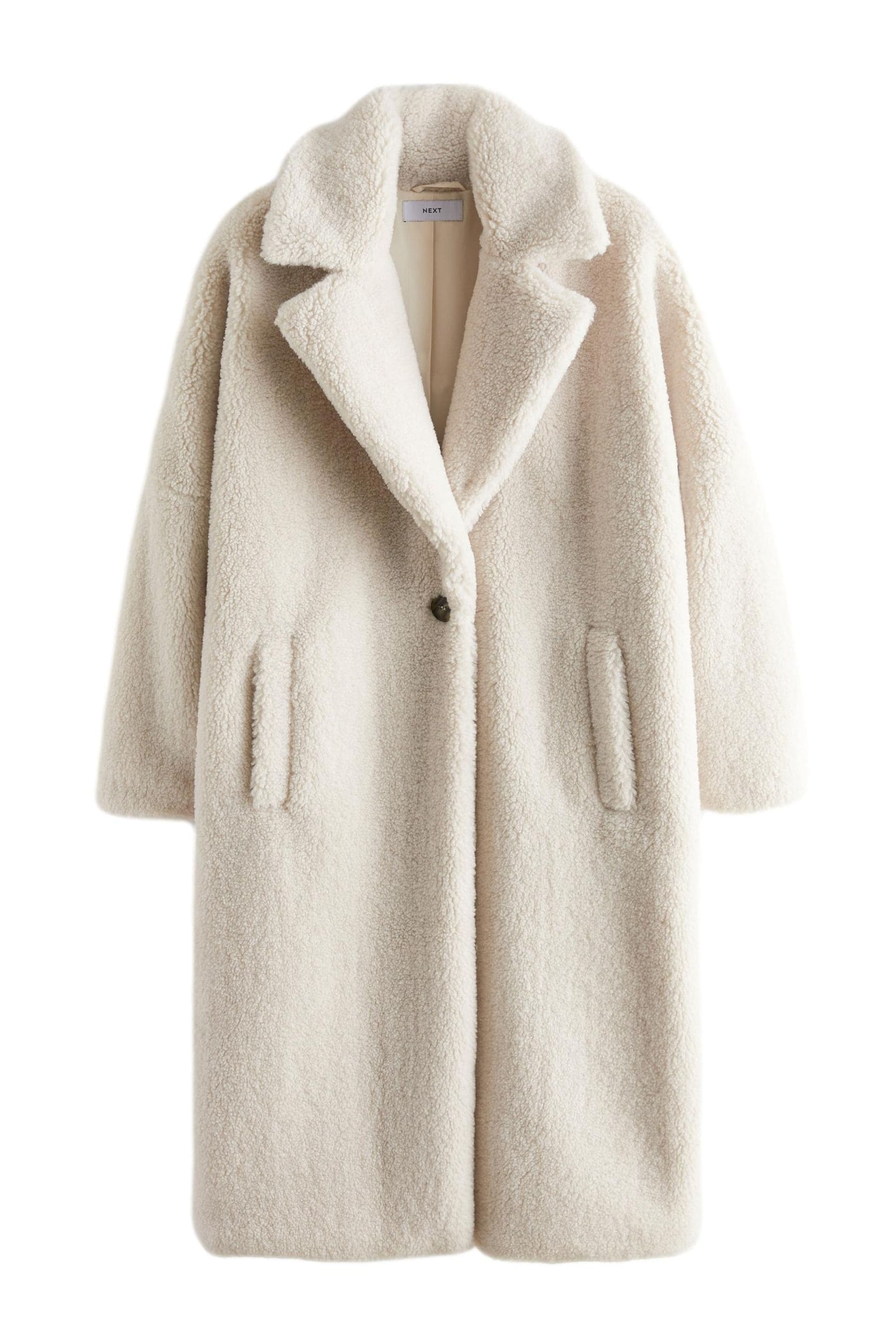 Long white teddy bear coat outlet
