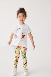 Baker by Ted Baker Yellow Floral T-Shirt And Leggings Set - Image 1 of 13