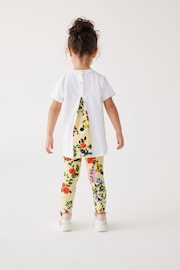 Baker by Ted Baker Yellow Floral T-Shirt And Leggings Set - Image 3 of 13