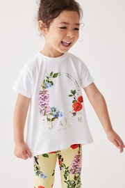 Baker by Ted Baker Yellow Floral T-Shirt And Leggings Set - Image 5 of 13