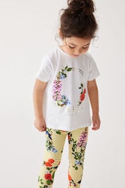 Baker by Ted Baker Yellow Floral T-Shirt And Leggings Set - Image 6 of 13