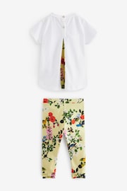 Baker by Ted Baker Yellow Floral T-Shirt And Leggings Set - Image 9 of 13