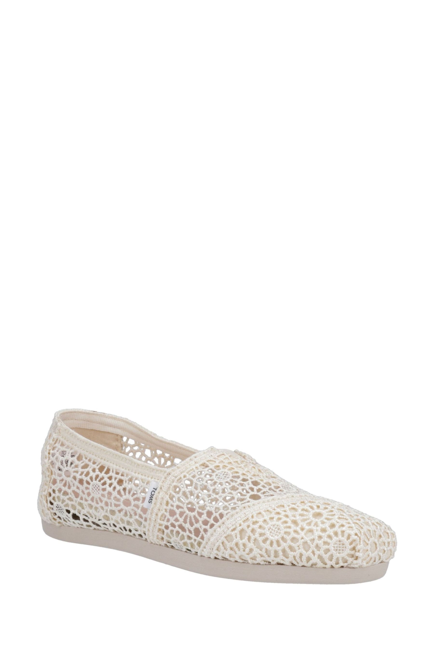Buy TOMS Natural Moroccan Crochet Alpargata 3.0 Shoes from the