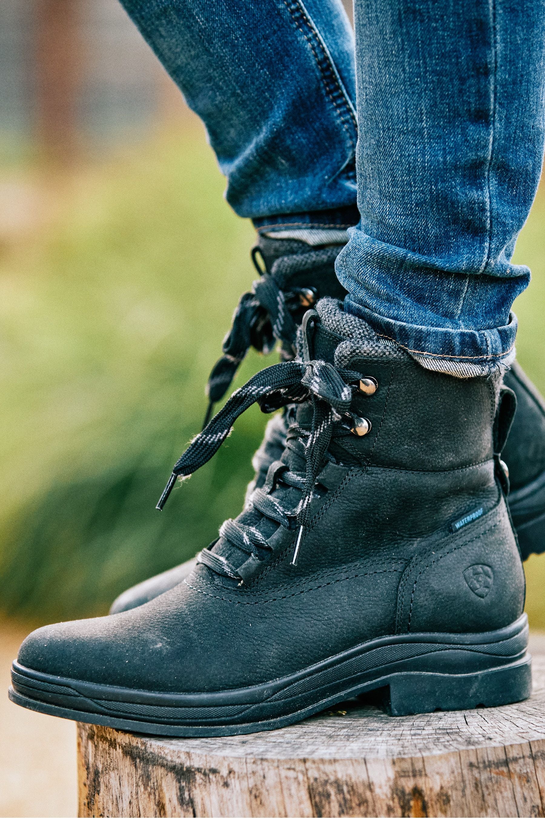 Womens black waterproof boots cheap