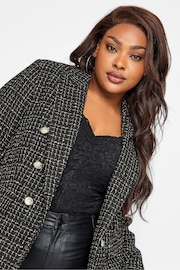 Yours Curve Black Boucle Blazer - Image 4 of 4