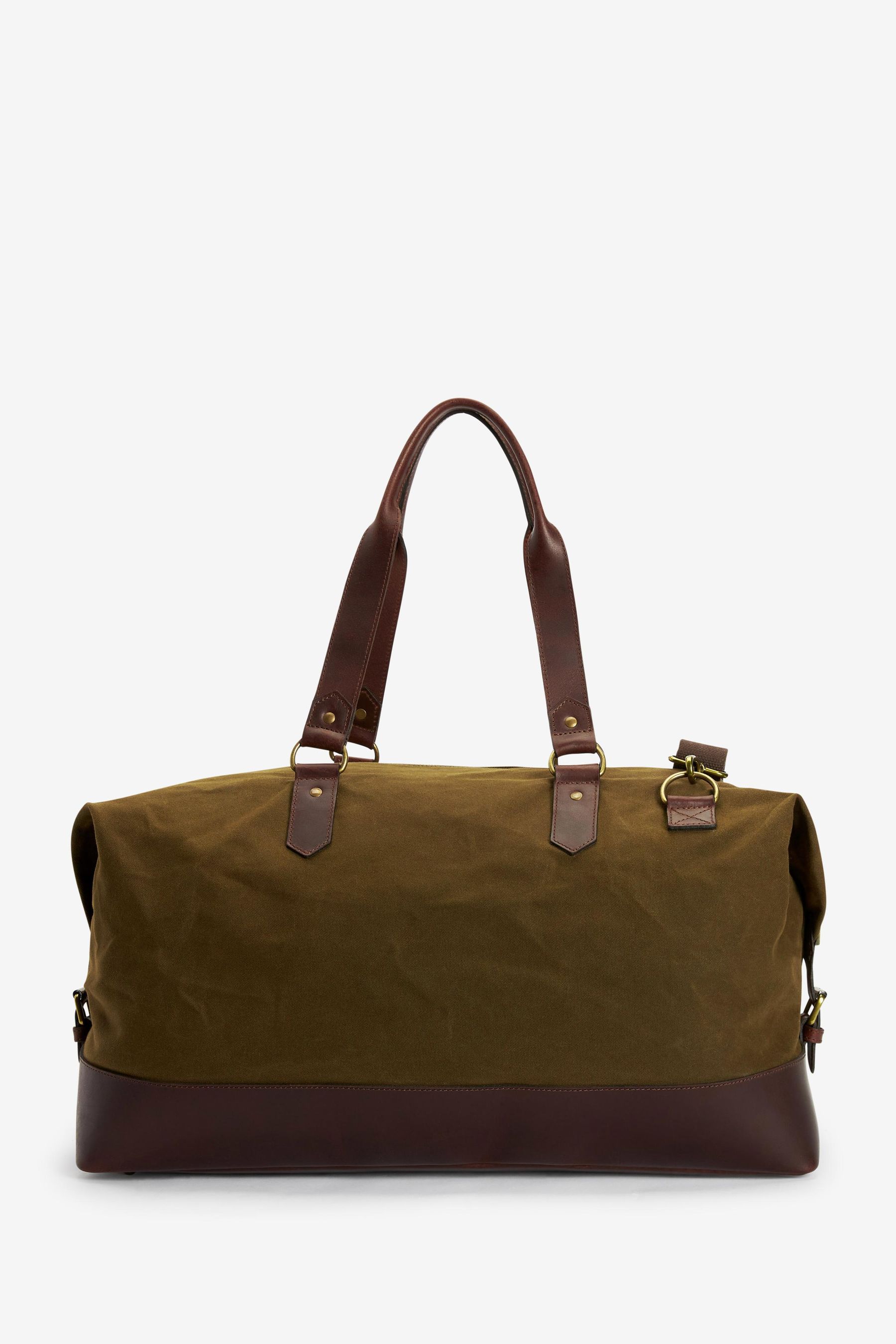 Buy Khaki Green Signature Waxed Canvas Leather Holdall from Next Germany