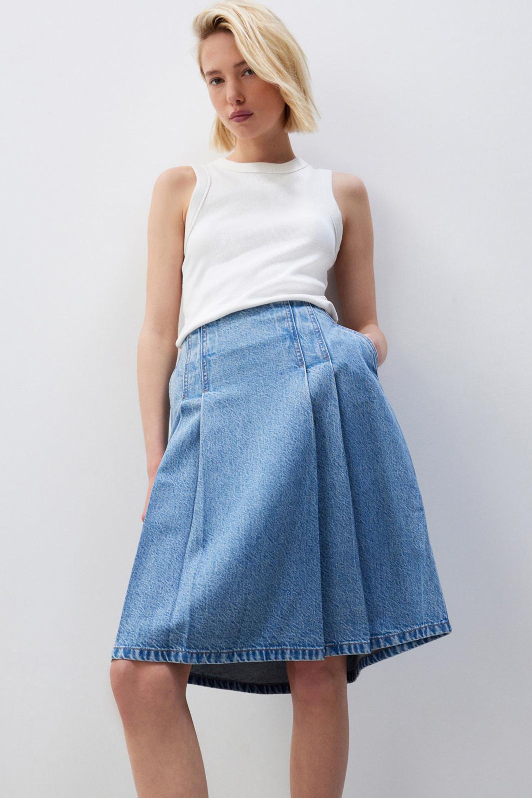 Pleated skirts knee length 9 months 2025